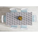 - Masa-8457-Gorsel-1 - Realhomes  Pastel Zemin Üzerinde Yaprak Desenli Dijital Baskılı Modern Masa Örtüsü Realhomes