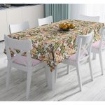 - Masa-8504-Gorsel - Realhomes Beyaz Zemin Üzerinde Sonbahar Yaprak Desenli Dijital Baskılı Modern Masa Örtüsü Realhomes