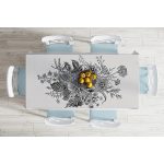 - Masa-8619-Gorsel-1 - Realhomes  Pastel Zemin Üzerinde Çiçek Desenli Dijital Baskılı Modern Masa Örtüsü Realhomes