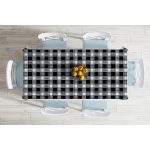 - Masa-8673-Gorsel-1 - Realhomes  Beyaz Zemin Üzerinde Siyah Ekose Desenli Dijital Baskılı Modern Masa Örtüsü Realhomes