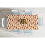 - Masa-8679-Gorsel-1 - Realhomes  Beyaz Zemin Üzerinde Sonbahar Yaprak Desenli Dijital Baskılı Modern Masa Örtüsü Realhomes