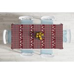 - Masa-8735-Gorsel-1 - Realhomes  Kırmızı Ekose Desenli Geyik Motifli Dijital Baskılı Modern Masa Örtüsü Realhomes