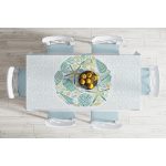 - Masa-8787-Gorsel-1 - Realhomes  Beyaz Zemin Üzerinde Deniz Yıldızı Desenli Dijital Baskılı Modern Masa Örtüsü Realhomes