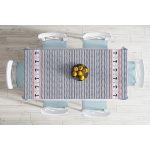 - Masa-8789-Gorsel-1 - Realhomes  Beyaz Zemin Üzerinde Renkli Çizgili Çapa Desenli Dijital Baskılı Modern Masa Örtüsü Realhomes