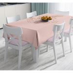 Pastel Zemin Üzerinde Unicorn Desenli Dijital Baskılı Modern Masa Örtüsü Realhomes