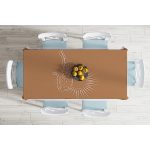 - Masa-8821-Gorsel-1 - Realhomes Pastel Zemin Üzerinde Onedraw Çizimli Güneş Desenli Dijital Baskılı Modern Masa Örtüsü Realhomes