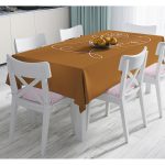 Renkli Zemin Üzerinde Onedraw Çizimli Bayan Silüeti Dijital Baskılı Modern Masa Örtüsü Realhomes