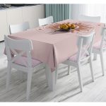 Pastel Zemin Üzerinde Güneş Desenli Dijital Baskılı Modern Masa Örtüsü Realhomes