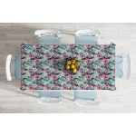 Renkli Zemin Üzerinde Kaktüs Desenli Dijital Baskılı Modern Masa Örtüsü Realhomes