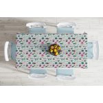 - Masa-8852-Gorsel-1 - Realhomes  Renkli Zemin Üzerinde Kaktüs Desenli Dijital Baskılı Modern Masa Örtüsü Realhomes