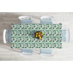 Renkli Zemin Üzerinde Kaktüs Desenli Dijital Baskılı Modern Masa Örtüsü Realhomes