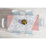 - Masa-8904-Gorsel-1 - Realhomes  Renkli Geometrik Desenli Mermer Motifli Dijital Baskılı Modern Masa Örtüsü Realhomes