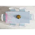 - Masa-8927-Gorsel-1 - Realhomes Pastel Zeminli Renkli Ortanca Çiçek Dijital Baskılı Modern Masa Örtüsü Realhomes