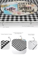 - RealHomes - Realhomes  Siyah Beyaz Ekose Motifli 2'li Mutfak Paspas Takımı Realhomes