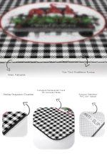 - RealHomes - Realhomes Siyah Beyaz Ekose Tasarımlı 2'li Banyo Paspas Takımı & Mutfak Paspas Seti Realhomes