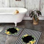 Yılbaşı Ekose Çorap Tasarımlı 2'li Mutfak Paspas Takımı & Banyo Paspas Seti Realhomes