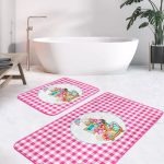 Yoga Kadın Motifli Özel Tasarım 2'li Mutfak Paspas Takımı & Banyo Paspas Takımı Realhomes