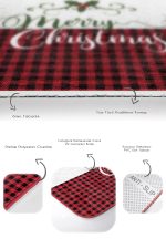 - RealHomes - Realhomes  Mery Christmas Motifli 2'li Banyo Paspas Takımı & Mutfak Paspas Seti Realhomes