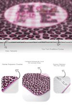 - RealHomes - Realhomes  Pembe Zebra Motifli Hope Temalı 2'li Banyo Paspas Takımı & Mutfak Paspas Seti Realhomes