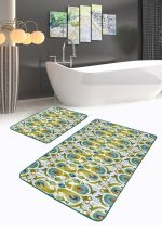 - RealHomes - Realhomes  Realhomes Özel Tasarım Dijital Baskılı 2'li Banyo Paspas Takımı & Mutfak Paspas Seti Realhomes