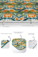 - RealHomes - Realhomes  Realhomes Özel Tasarım Dijital Baskılı 2'li Banyo Paspas Takımı & Mutfak Paspas Seti Realhomes