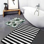 Renkli Love Temalı Renkli Çizgili 2'li Mutfak Paspas Seti & Banyo Halı Takımı Realhomes