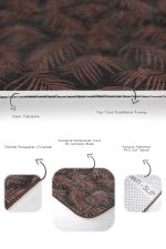 - RealHomes - Realhomes  Siyah Kahve İnce Tüyler 2'li Mutfak Paspas Seti & Banyo Halı Takımı Realhomes