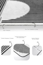 - RealHomes - Realhomes  Siyah Beyaz Çizgili Desen 2'li Banyo Paspas Takımı & Mutfak Paspas Seti Realhomes