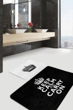 - RealHomes - Realhomes  Keep Calm And Carry On 2'li Banyo Paspas Seti & Mutfak Paspas Takımı Realhomes