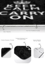 - RealHomes - Realhomes  Keep Calm And Carry On 2'li Banyo Paspas Seti & Mutfak Paspas Takımı Realhomes