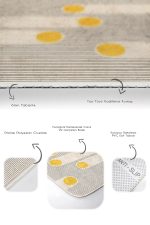 - RealHomes - Realhomes  İskandinav Düz Çizgili 2'li Banyo Halı Seti & Klozet Paspas Takımı Realhomes