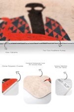 - RealHomes - Realhomes  Zenci Adam Çiçek Motifli 2'li Banyo Halı Seti & Klozet Paspas Takımı Realhomes