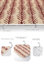 Krem Zeminli Geyik Motifli 2'li Mutfak Paspas Seti & Banyo Paspas Takımı Realhomes