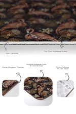 - RealHomes - Realhomes  Koyu Renkli Flamingo Tasarımlı 2'li Banyo Paspas Seti & Banyo Halı Takımı Realhomes