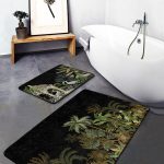 Krem Zeminli Geyik Motifli 2'li Mutfak Paspas Seti & Banyo Paspas Takımı Realhomes