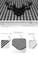 - RealHomes - Realhomes  Balıksırtı Zemin Geyik Tasarımlı 2'li Banyo Halı Takımı & Mutfak Paspas Seti Realhomes