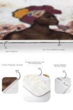 - RealHomes - Realhomes  Mermer Zeminli Zenci Kadın Motifli 2'li Mutfak Halı Takımı & Banyo Paspas Seti Realhomes