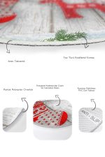 - RealHomes - Realhomes  Love Tasarımlı Yılbaşı Temalı Özel Tasarım 2'li Oval Kaymaz Tabanlı Banyo & Mutfak Paspas Takımı Realhomes