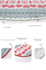 Mery Christmas Temalı Kanaviçe Motifli Dijital Baskılı 2'li Oval Kaymaz Tabanlı Banyo & Mutfak Paspas Takımı Realhomes