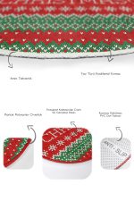 - RealHomes - Realhomes  Mery Christmas Yılbaşı Temalı Özel Tasarım 2'li Oval Kaymaz Tabanlı Banyo & Mutfak Paspas Takımı Realhomes