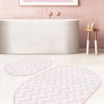 Kahverengi Zemin Karahindiba Motifli 2'li Oval Banyo Paspas Seti & Klozet Paspas Takımı9 Realhomes