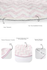 Geometrik Pembe Zigzag Motifli 2'li Oval Kaymaz Tabanlı Banyo & Mutfak Paspas Takımı Realhomes