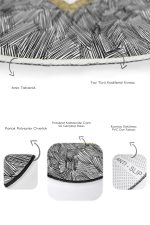 - RealHomes - Realhomes  Siyah Fırça İzleri Kalp Detaylı 2'li Oval Kaymaz Tabanlı Banyo & Mutfak Paspas Takımı Realhomes