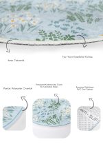 - RealHomes - Realhomes  Renkli Zeminde Onedraw Çizimli Çiçek Desenli Dijital Baskılı 2'li Oval Kaymaz Tabanlı Banyo & Mutfak Paspas Takımı Realhomes