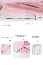 Pembe Gold Detaylı Terlik Tasarımlı 2'li Oval Kaymaz Tabanlı Banyo & Mutfak Paspas Takımı Realhomes