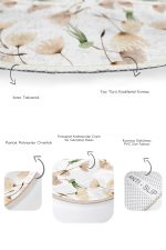 - RealHomes - Realhomes  Beyaz Zemin Karahindiba Özel Tasarım 2'li Oval Kaymaz Tabanlı Banyo & Mutfak Paspas Takımı Realhomes