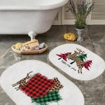 Keep Calm And Carry On 2'li Oval Kaymaz Tabanlı Banyo Paspas Seti & Mutfak Paspas Takımı Realhomes