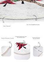 - RealHomes - Realhomes  Ekose Tasarımlı Geyik Motifli Yılbaşı Temalı 2'li Oval Kaymaz Tabanlı Banyo & Mutfak Paspas Takımı Realhomes