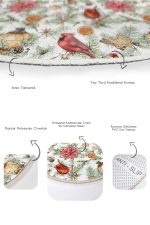 - RealHomes - Realhomes  Beyaz Zemin Çiçek Gül Motifli 2'li Oval Kaymaz Tabanlı Banyo & Mutfak Paspas Takımı Realhomes