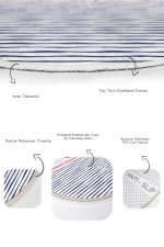 - RealHomes - Realhomes Çizgili Zemin Çapa Temalı Dijital Baskılı 2'li Oval Kaymaz Tabanlı Banyo & Mutfak Paspas Takımı Realhomes